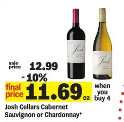 Meijer Josh Cellars Cabernet Sauvignon or Chardonnay offer