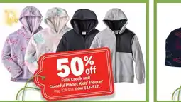 Meijer Falls Creek and Colorful Planet Kids' Fleece offer