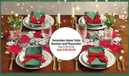 Meijer December Home Table Runners and Placemats offer
