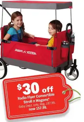 Meijer Radio Flyer Convertible Stroll n Wagons offer