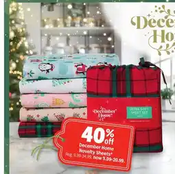 Meijer December Home Novelty Sheets offer