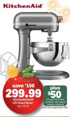 Meijer KitchenAid Bowl Lift Stand Mixer offer