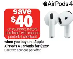 Meijer Apple AirPods 4 Earbuds offer