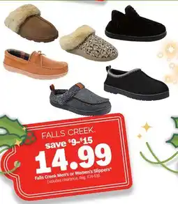 Meijer Falls Creek Men's or Women's Slippers offer