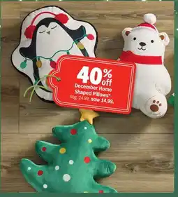 Meijer December Home Shaped Pillows offer