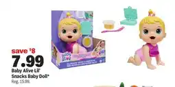 Meijer Baby Alive Lil' Snacks Baby Doll offer