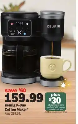 Meijer Keurig K-Duo Coffee Maker offer