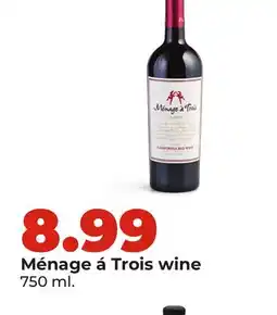 Hy-Vee Ménage á Trois wine offer