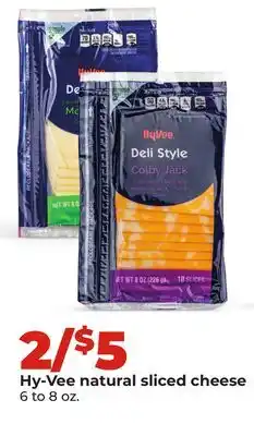 Hy-Vee Hy-Vee natural sliced cheese offer
