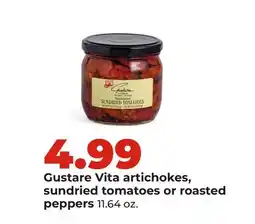 Hy-Vee Gustare Vita artichokes, sundried tomatoes or roasted peppers offer