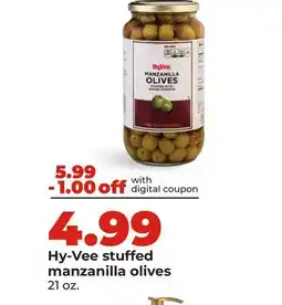 Hy-Vee Hy-Vee stuffed manzanilla olives offer