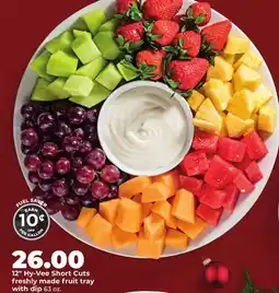 Hy-Vee 12 Hy-Vee Short Cuts freshly made fruit tray with dip offer