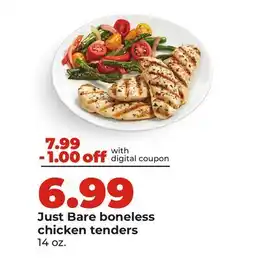 Hy-Vee Just Bare boneless chicken tenders offer