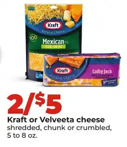 Hy-Vee Kraft or Velveeta cheese offer