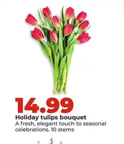 Hy-Vee Holiday tulips bouquet offer