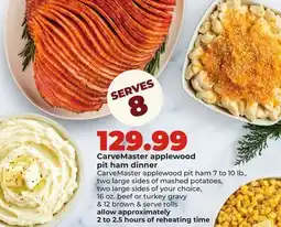 Hy-Vee CarveMaster applewood pit ham dinner offer