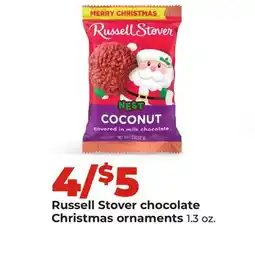 Hy-Vee Russell Stover chocolate Christmas ornaments offer