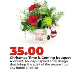 Hy-Vee Christmas Time is Coming bouquet offer