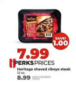 Hy-Vee Heritage shaved ribeye steak offer