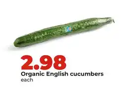 Hy-Vee Organic English cucumbers offer