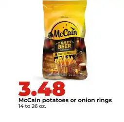 Hy-Vee McCain potatoes or onion rings offer