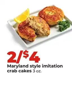 Hy-Vee Maryland style imitation crab cakes offer