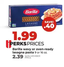 Hy-Vee Barilla wavy or oven-ready lasagna pasta offer