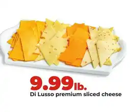 Hy-Vee Di Lusso premium sliced cheese offer