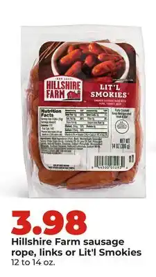 Hy-Vee Hillshire Farm sausage rope, links or Lit'l Smokies offer