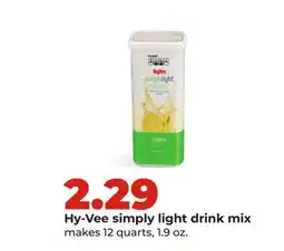 Hy-Vee Hy-Vee simply light drink mix offer