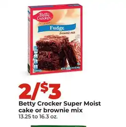 Hy-Vee Betty Crocker Super Moist cake or brownie mix offer