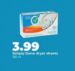 Hy-Vee Simply Done dryer sheets offer