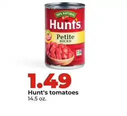 Hy-Vee Hunt's tomatoes offer