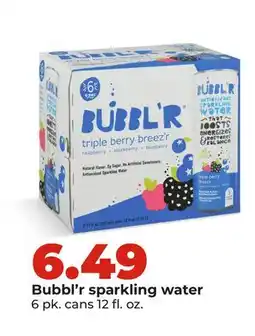 Hy-Vee Bubbl'r sparkling water offer