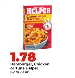 Hy-Vee Hamburger, Chicken or Tuna Helper offer