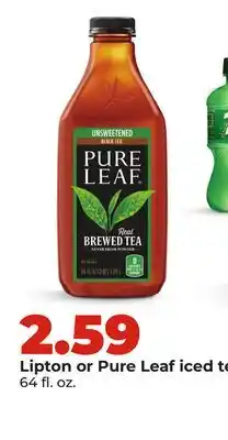 Hy-Vee Lipton or Pure Leaf iced tea offer