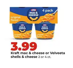 Hy-Vee Kraft mac & cheese or Velveeta shells & cheese offer