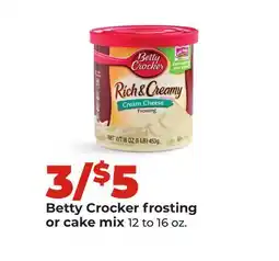 Hy-Vee Betty Crocker frosting or cake mix offer