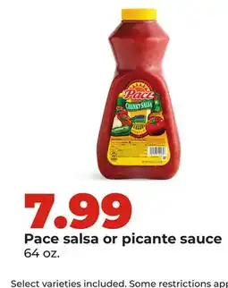 Hy-Vee Pace salsa or picante sauce offer
