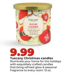 Hy-Vee Tuscany Christmas candles offer