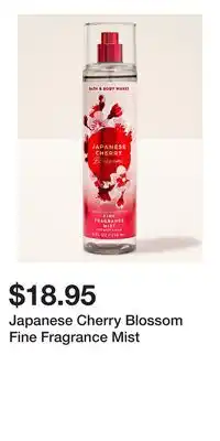 Bath & Body Works Japanese Cherry Blossom Fine Fragrance Mist offer