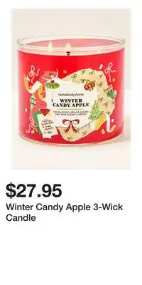 Bath & Body Works Winter Candy Apple 3-Wick Candle offer