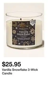 Bath & Body Works Vanilla Snowflake 3-Wick Candle offer