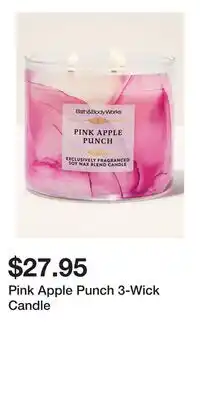 Bath & Body Works Pink Apple Punch 3-Wick Candle offer