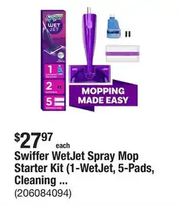 The Home Depot Swiffer WetJet Spray Mop Starter Kit (1-WetJet, 5-Pads, Cleaning Solution and Batteries) offer