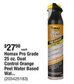 The Home Depot Homax Pro Grade 25 oz. Dual Control Orange Peel Water Based Wall Spray Texture offer