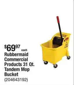The Home Depot Rubbermaid Commercial Products 31 Qt. Tandem Mop Bucket offer