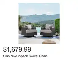 Costco Sirio Niko 2-pack Swivel Chair offer