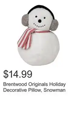 Costco Brentwood Originals Holiday Decorative Pillow, Snowman offer