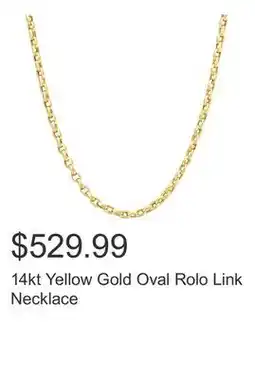 Costco 14kt Yellow Gold Oval Rolo Link Necklace offer